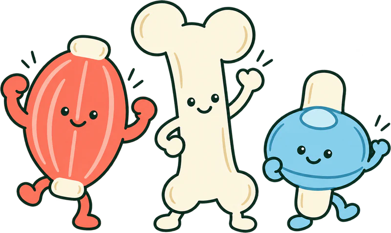 筋肉・骨・関節のキャラクター